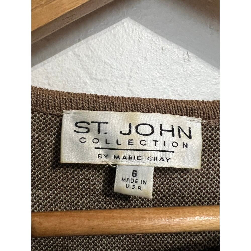 St John Sweater 6 Koala Brown Knit Novelty Animal Whimsical Pullover Crewneck - Picture 2 of 8